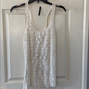 White and silver tank top